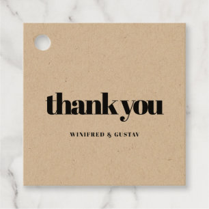 Eenvoudig elegant & chic Dank u Bedankjes Labels
