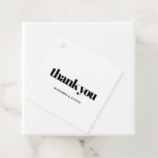 Eenvoudig elegant & chic Dank u Bedankjes Labels (In situ)
