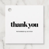 Eenvoudig elegant & chic Dank u Bedankjes Labels (Voorkant)