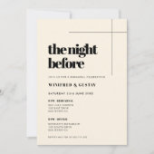 Eenvoudig elegant & chic De avond voor de repetiti Kaart (Voorkant)