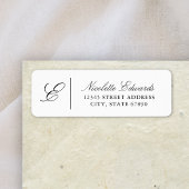 Eenvoudig Elegant Chic Script Return Address Label