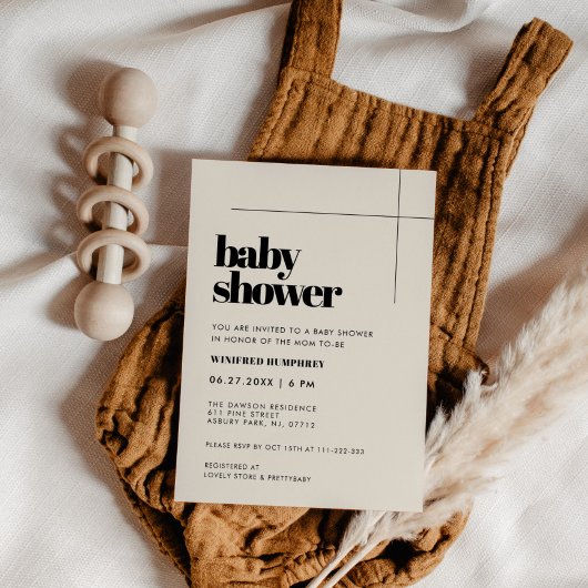 Eenvoudig elegant & chique Baby shower Kaart