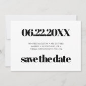 Eenvoudig elegant & chique Bewaar de datum Save The Date (Voorkant)
