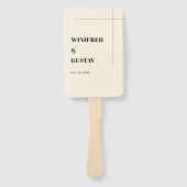 Eenvoudig elegant & chique bruiloft programma handwaaier (Voorkant)