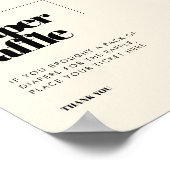 Eenvoudig elegant & chique luier Raffle teken Poster (Hoek)