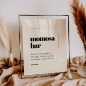 Eenvoudig elegant & chique Momosa barteken Poster