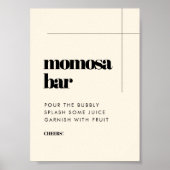 Eenvoudig elegant & chique Momosa barteken Poster (Voorkant)