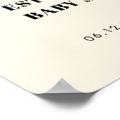 Eenvoudig elegant & chique Oh Baby Welkom Poster (Hoek)