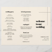 Eenvoudig elegant & chique Trifold bruiloft progra Flyer (Achterkant)