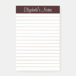 Eenvoudig elegant chocolade bruin met bruin gelaag post-it® notes
