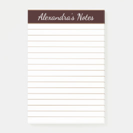 Eenvoudig elegant chocolade bruin met bruin gelaag post-it® notes