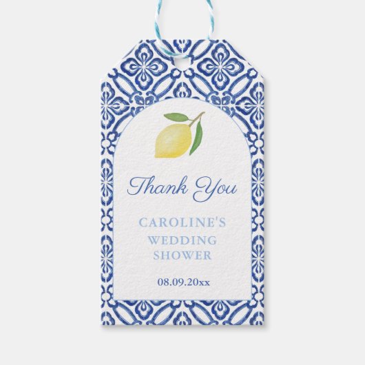 Eenvoudig Elegant Citroen Vrijgezellenfeest Party  Cadeaulabel (Voorkant)