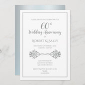 Eenvoudig Elegant Classic 60e Jubileum Party Kaart (Voorkant / Achterkant)