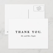 Eenvoudig Elegant | Classic Dank u Briefkaart (Voorkant / Achterkant)