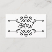 Eenvoudig Elegant Classy Flourish Monogram  Visitekaartje (Voorkant)