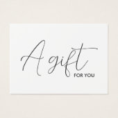 Eenvoudig Elegant Clean Black White Cadebewijs Visitekaartje (Voorkant)