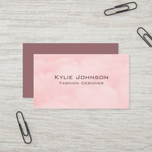 Eenvoudig Elegant Cloud Monogram Gepersonaliseerd  Visitekaartje