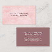 Eenvoudig Elegant Cloud Monogram Gepersonaliseerd  Visitekaartje (Voorkant / Achterkant)