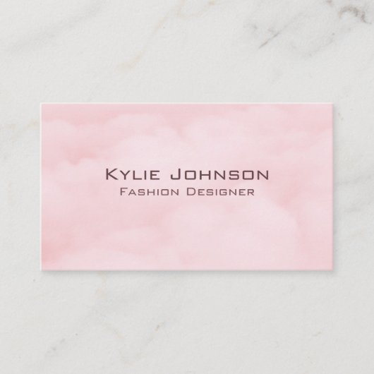 Eenvoudig Elegant Cloud Monogram Gepersonaliseerd Visitekaartje (Voorkant)