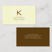 Eenvoudig Elegant Cloud Monogram Gepersonaliseerd Visitekaartje (Voorkant / Achterkant)