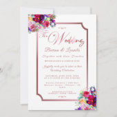 Eenvoudig Elegant Coral Pink Floral Script | Moder Kaart (Voorkant)