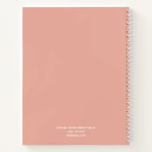Eenvoudig Elegant Coral Pink gepersonaliseerd Notitieboek (Achterkant)