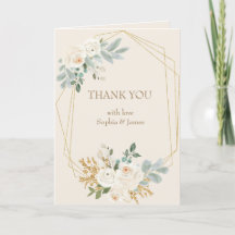 Eenvoudig Elegant Cream Goud Bloemen Lijst Bruilof