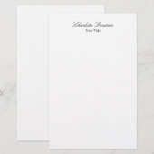 Eenvoudig elegant creatief stijlvol uniek modern w briefpapier (Voorkant / Achterkant)