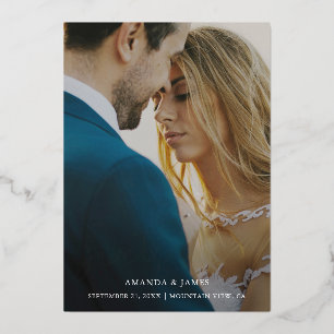 Eenvoudig Elegant Custom Save the Date Gold Folie Uitnodiging