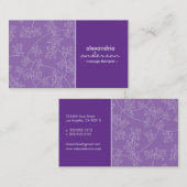 Eenvoudig Elegant Custom Visitekaartjes (lavender) (Voorkant / Achterkant)