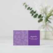 Eenvoudig Elegant Custom Visitekaartjes (lavender) (Staand voorkant)