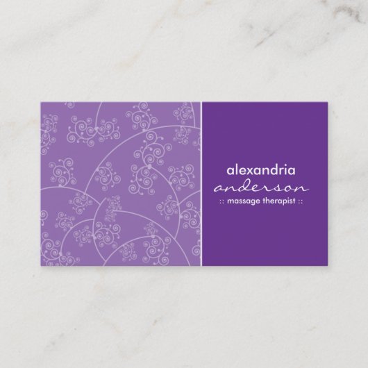 Eenvoudig Elegant Custom Visitekaartjes (lavender) (Voorkant)