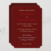 Eenvoudig Elegant Custom Wedding Invitation Ticket Kaart (Voorkant / Achterkant)