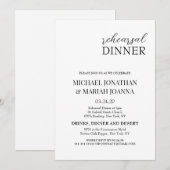 Eenvoudig elegant de avond voor repetitie diner I Kaart (Voorkant / Achterkant)