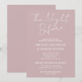 Eenvoudig elegant de avond voor repetitie diner kaart (Voorkant / Achterkant)