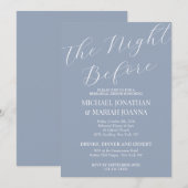 Eenvoudig elegant de avond voor repetitie diner kaart (Voorkant / Achterkant)