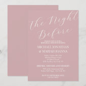 Eenvoudig elegant de avond voor repetitie diner kaart (Voorkant / Achterkant)