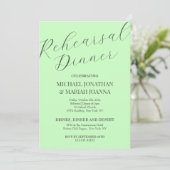 Eenvoudig elegant de avond voor repetitie diner kaart (Staand voorkant)