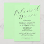 Eenvoudig elegant de avond voor repetitie diner kaart (Voorkant / Achterkant)