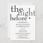 Eenvoudig elegant de avond voor repetitie diner kaart (Voorkant)