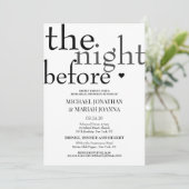 Eenvoudig elegant de avond voor repetitie diner kaart (Staand voorkant)