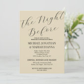 Eenvoudig elegant de avond voor repetitie diner kaart (Staand voorkant)