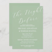 Eenvoudig elegant de avond voor repetitie diner kaart (Voorkant / Achterkant)