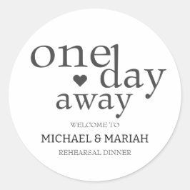 Eenvoudig Elegant De Nacht Voor De Oefenavond Dinn Ronde Sticker