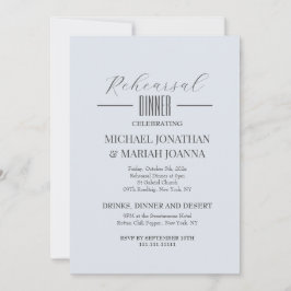 Eenvoudig Elegant De Nacht Voor De Proefavond Kaart