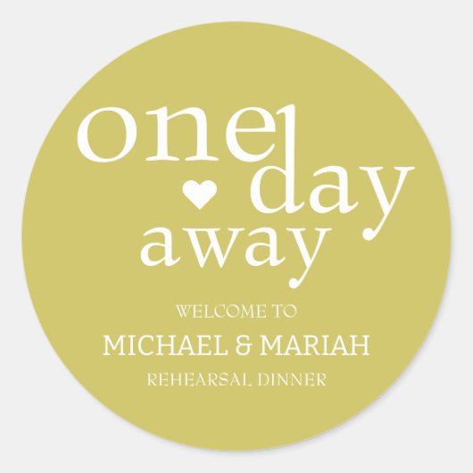Eenvoudig Elegant De Nacht Voor De Proefavond Ronde Sticker (Voorkant)