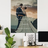 Eenvoudig Elegant De Nacht Voor De Proefbruiloft Poster (Thuiskantoor)