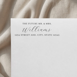 Eenvoudig Elegant De Toekomst Meneer en Mevrouw Hu Zelfinktende Stempel