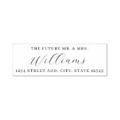 Eenvoudig Elegant De Toekomst Mr. en Mrs. Wedding Zelfinktende Stempel (Design)