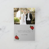 Eenvoudig Elegant Deco Roos Wedding Bedankkaart (Binnen)